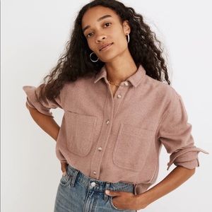 Madewell Oversized Ex Boyfriend Shirt in Mauve Size S